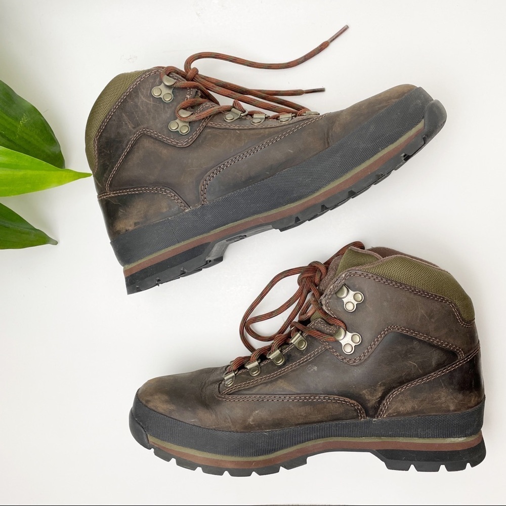Timberland Classic Leather Euro Hiker Brown Men’s 9 - Picture 2 of 11